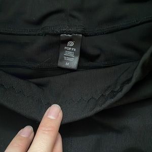 Pop Fit Women’s M Medium Black Active Workout High Waist Gym Ankle Leggings